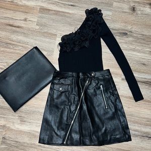 Zara asymmetric top black